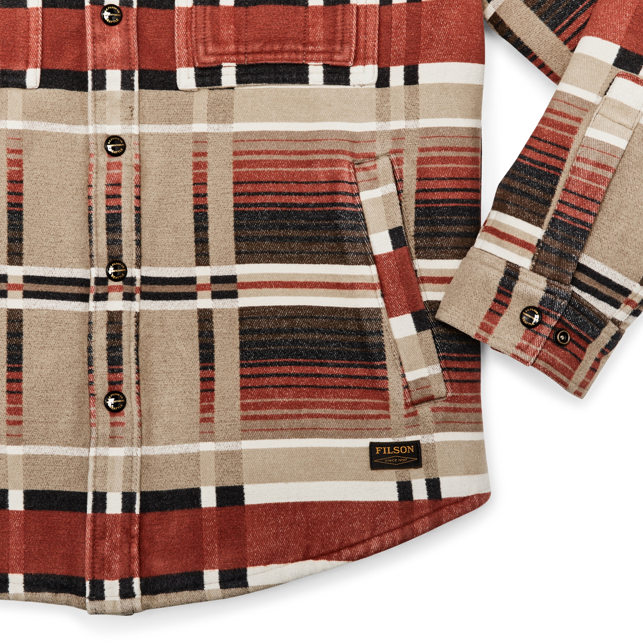 Beartooth Jac-shirt - Bloodstone / Tan Ombre - Image 5