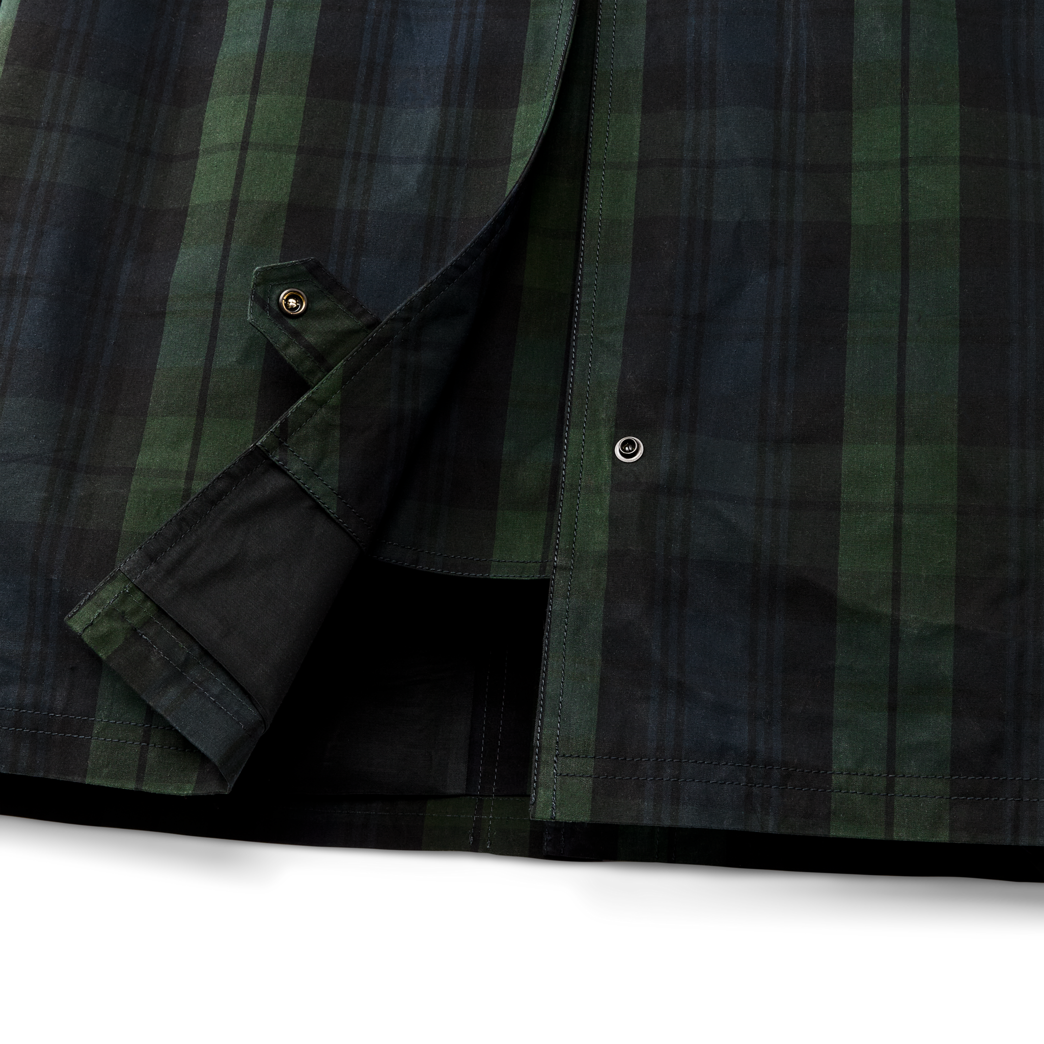 Women's Dry Waxed Long Cruiser - Black / Green Plaid - Image 8