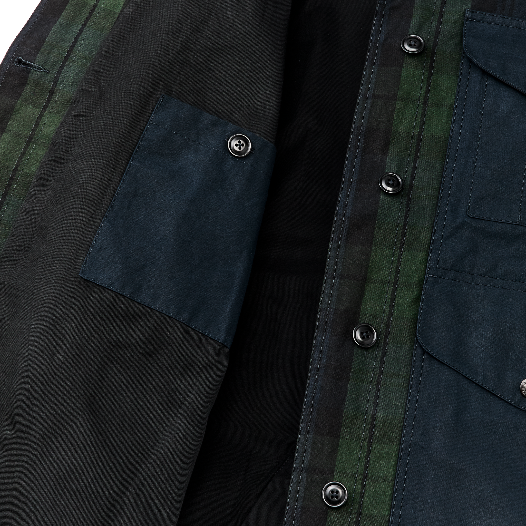 Women's Dry Waxed Long Cruiser - Black / Green Plaid - Image 7