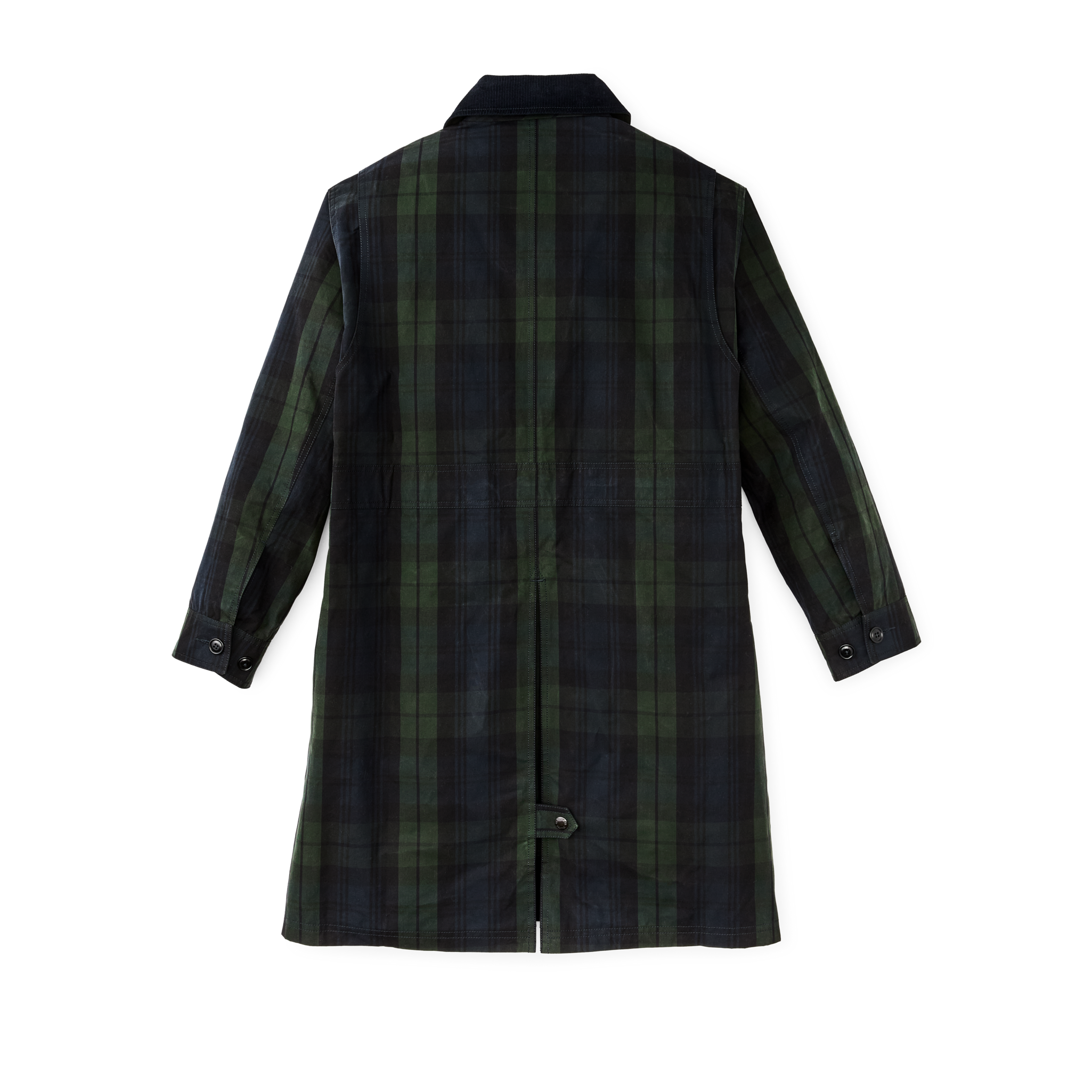 Women's Dry Waxed Long Cruiser - Black / Green Plaid - Image 2