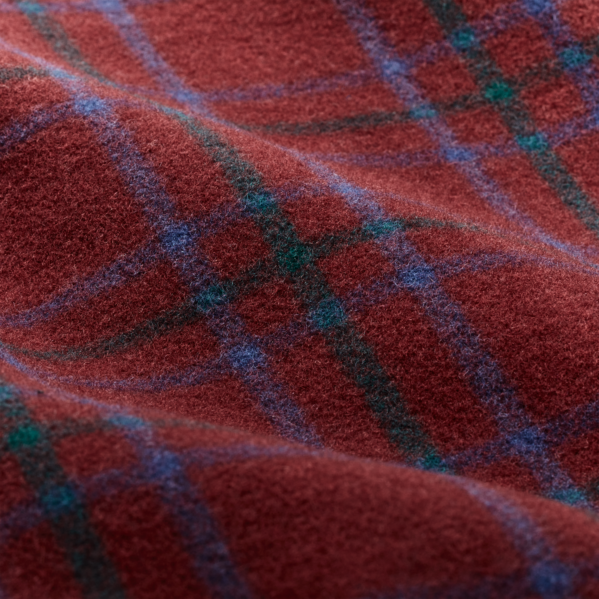 Seattle Wool Jac-shirt - Deep Red Blue Green - Image 5