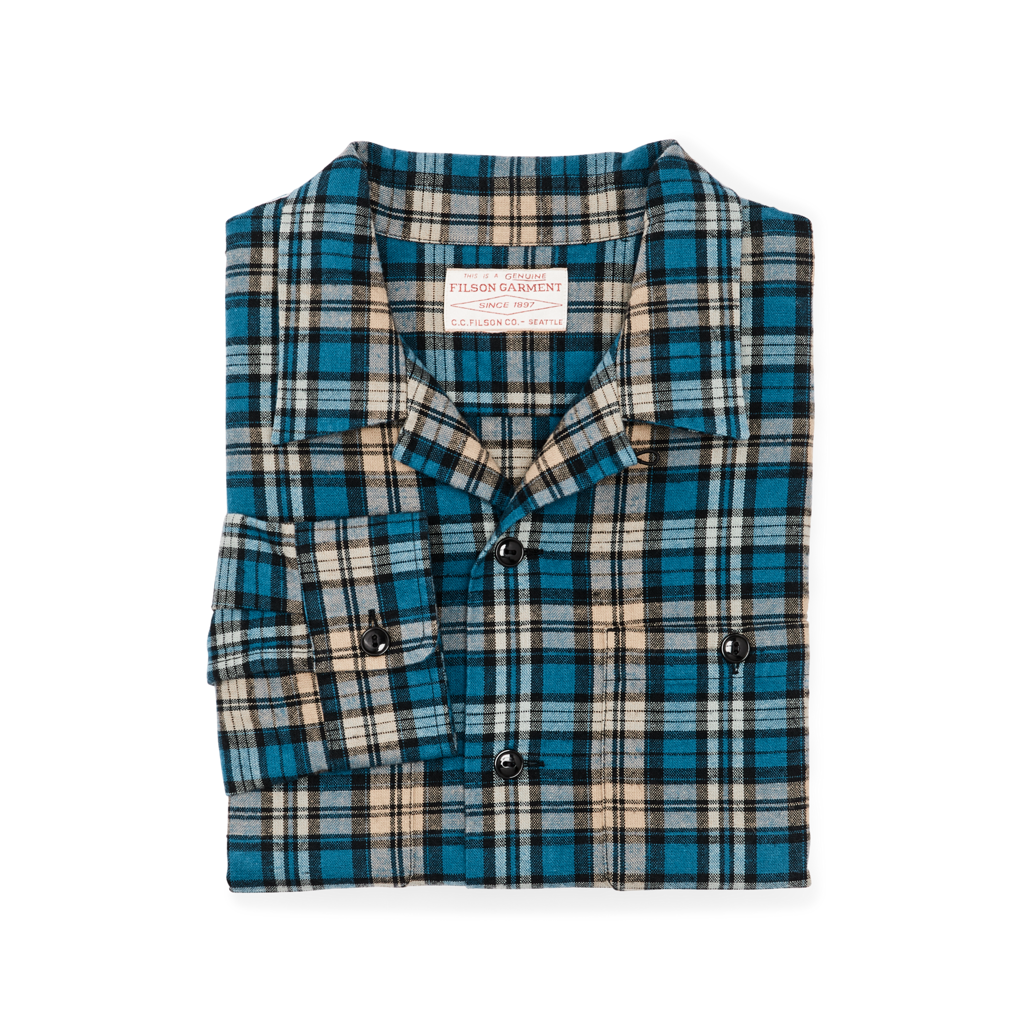 Elk Heights Camp Shirt - Blue / Black / Khaki Plaid - Image 3