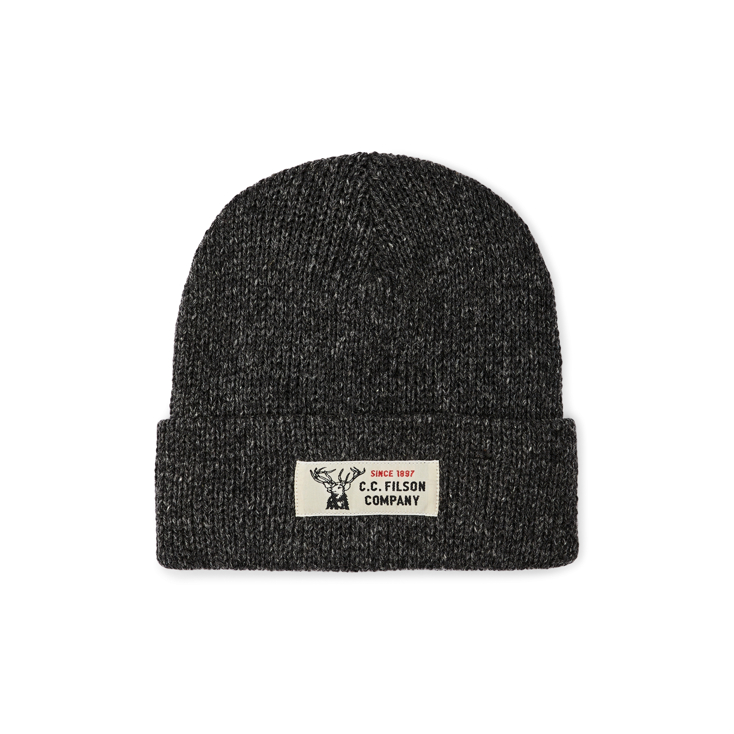 Lined Ragg Wool Beanie - Charcoal Black - Image 2