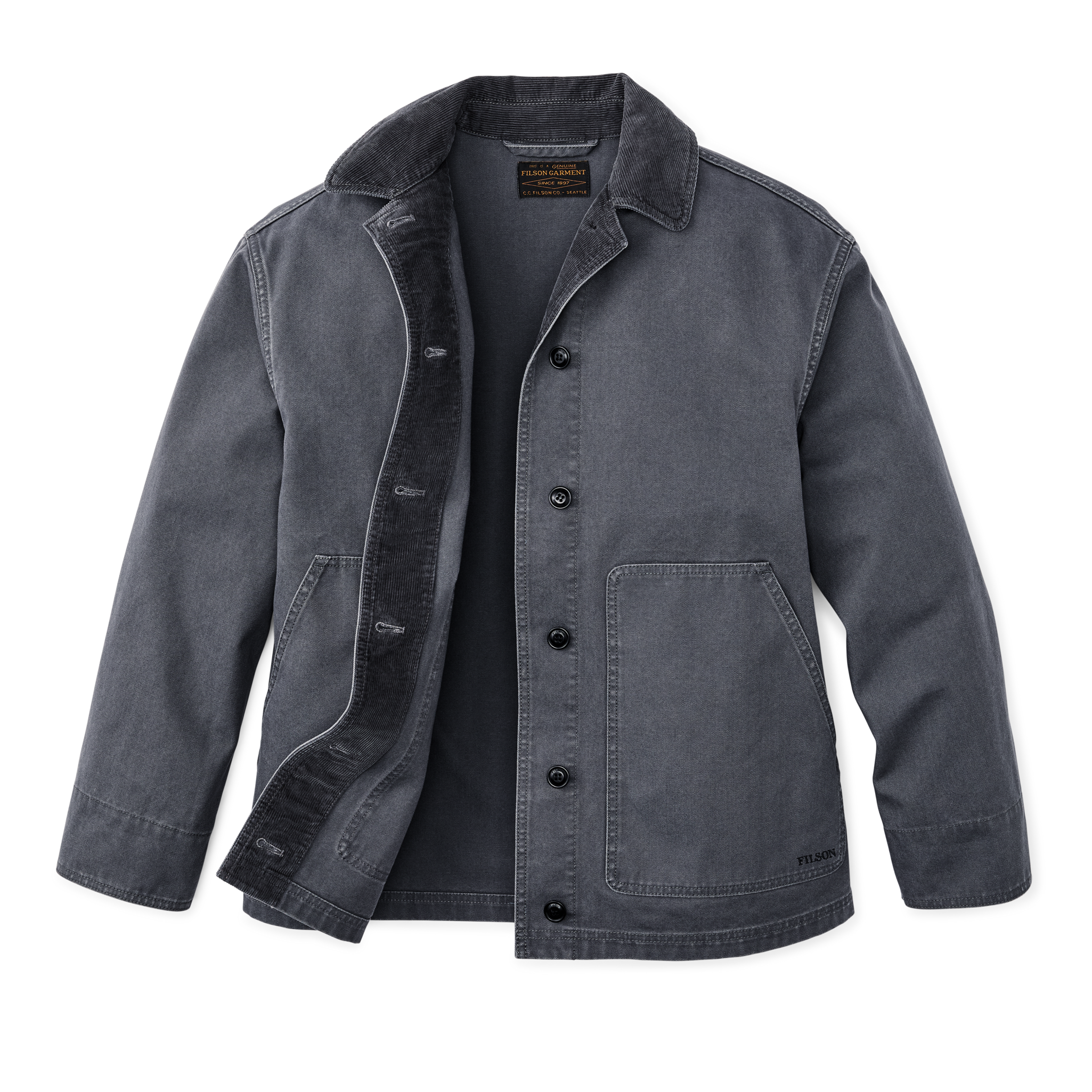 Women's Canvas Barn Coat - Storm Blue - Image 8