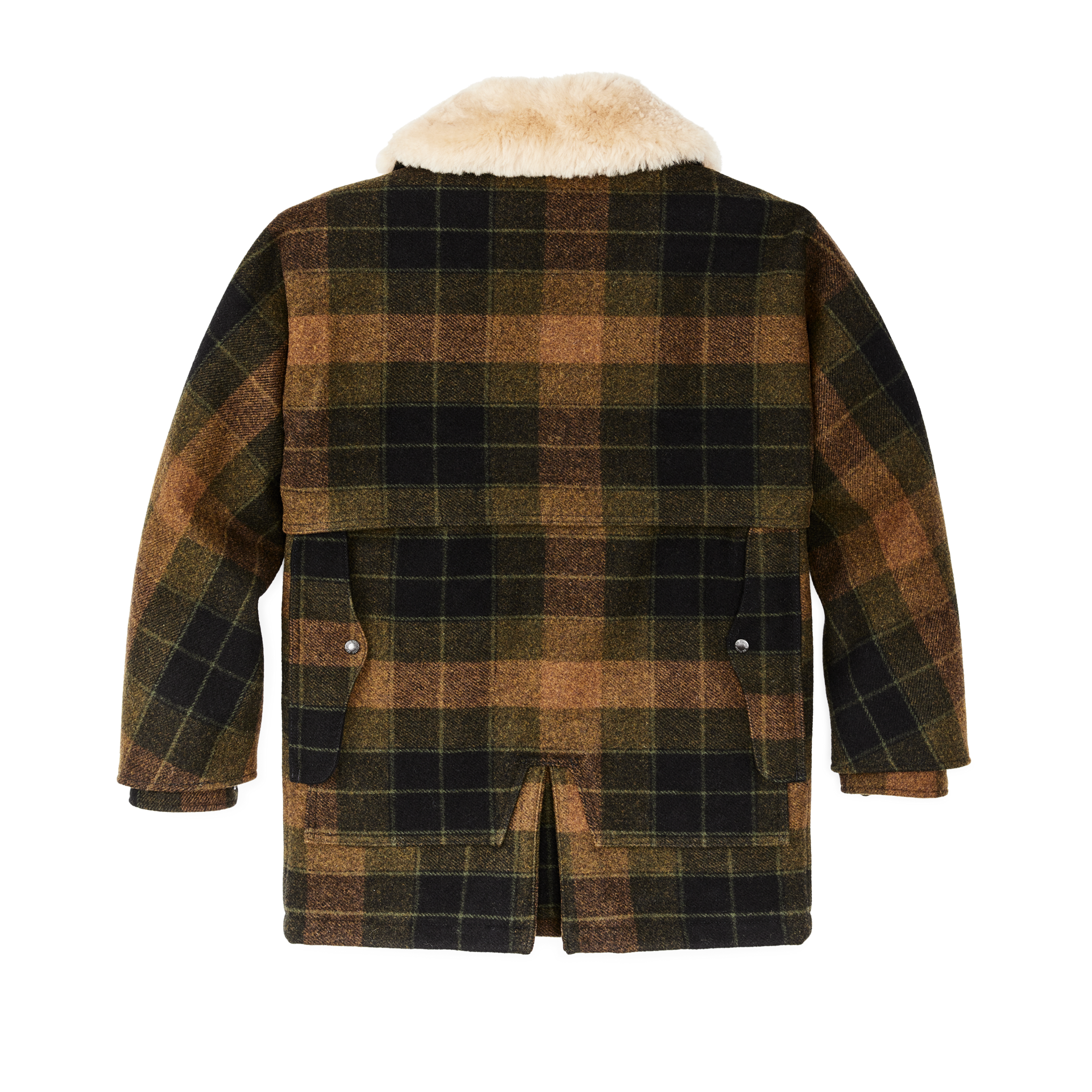 Lined Mackinaw Wool Packer Coat - Loden Heather Plaid - Image 2