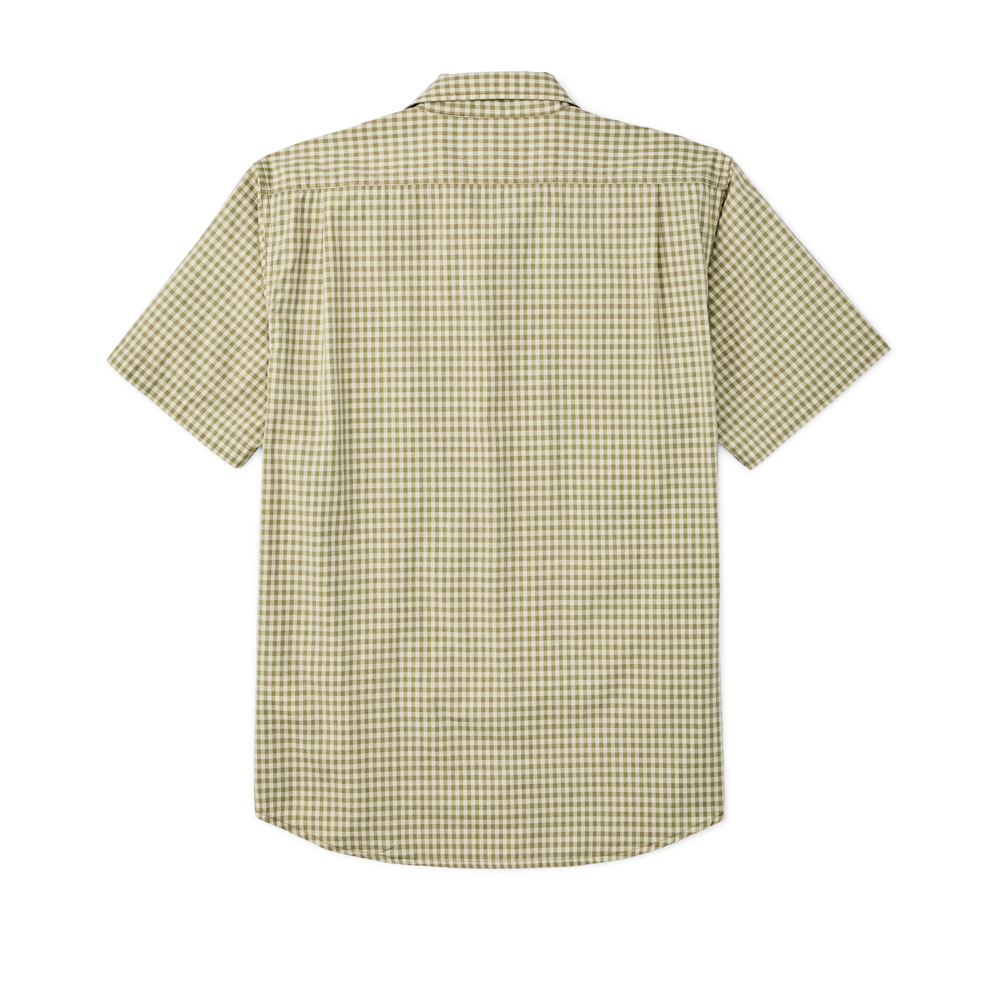 Filson's Washed Short Sleeve Feather Cloth Shirt - Green / Ivory Gingham - Image 2