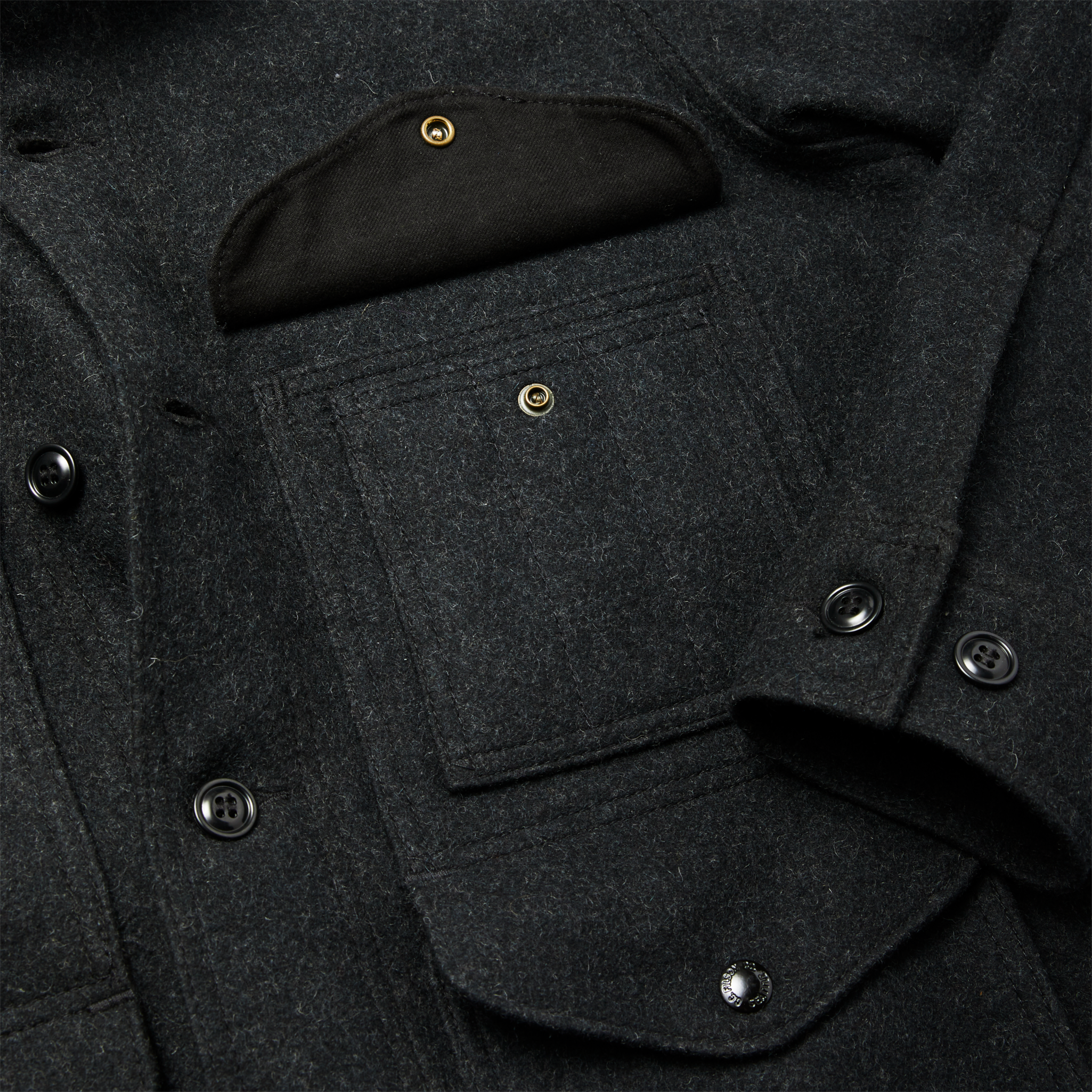 Mackinaw Wool Cruiser Jacket - Charcoal - Image 9