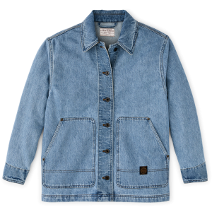 Women's Denim Barn Coat - Stone Wash Indigo