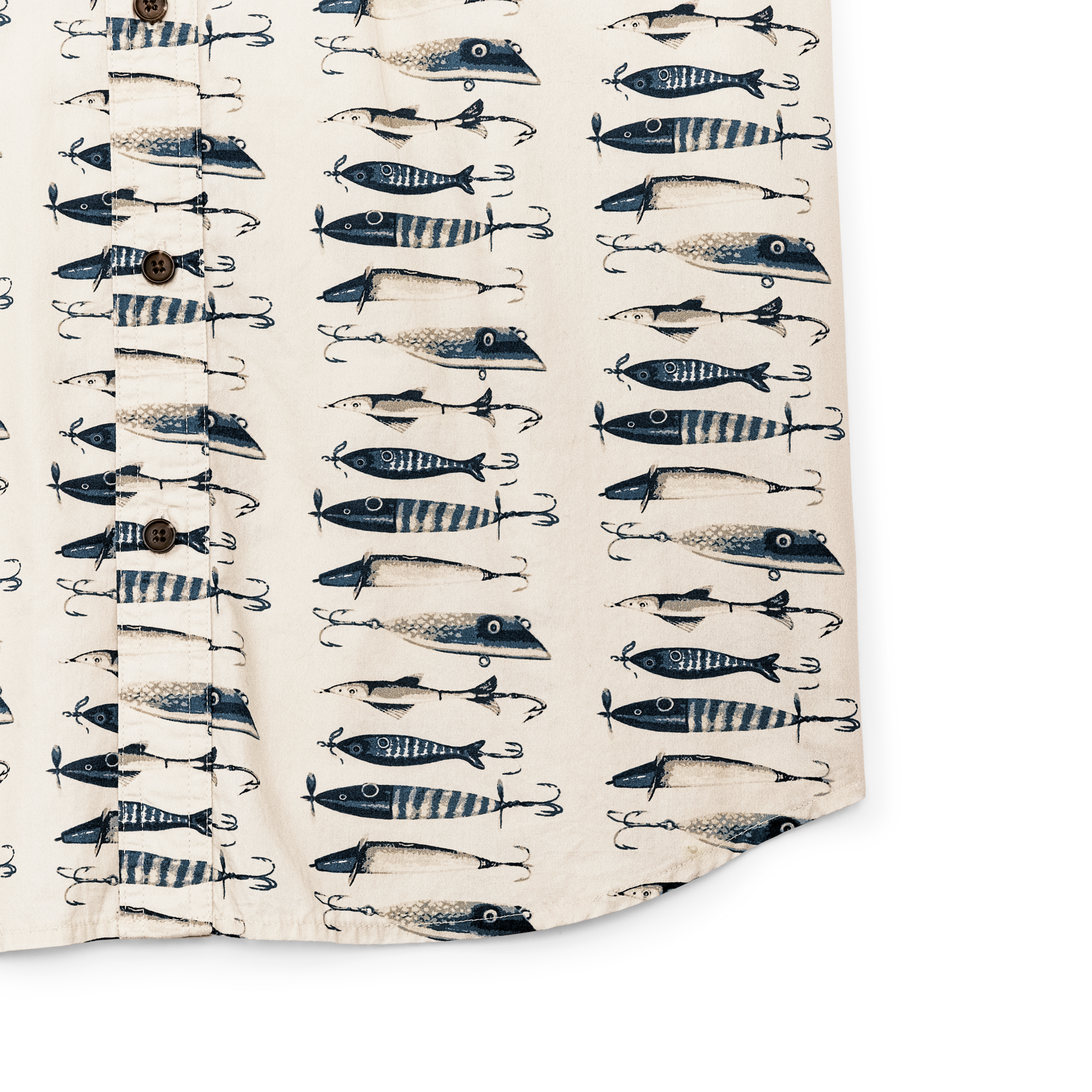 Filson's Washed Short Sleeve Feather Cloth Shirt - Natural / Lures - Image 5