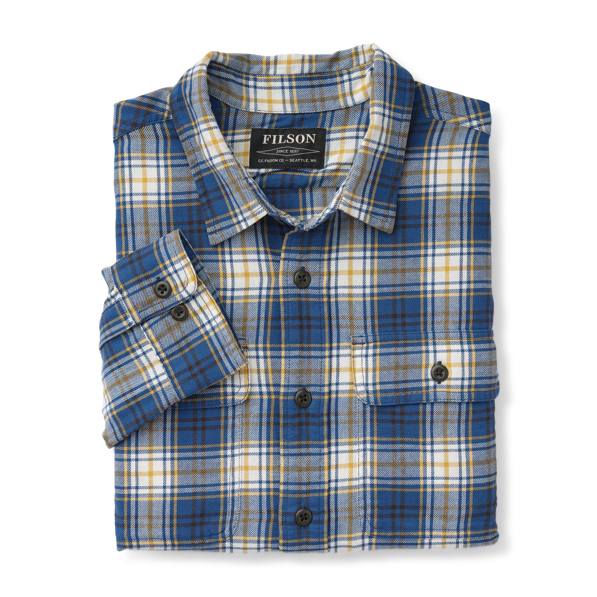 Scout Shirt - Blue/gold/white Plaid - Image 6