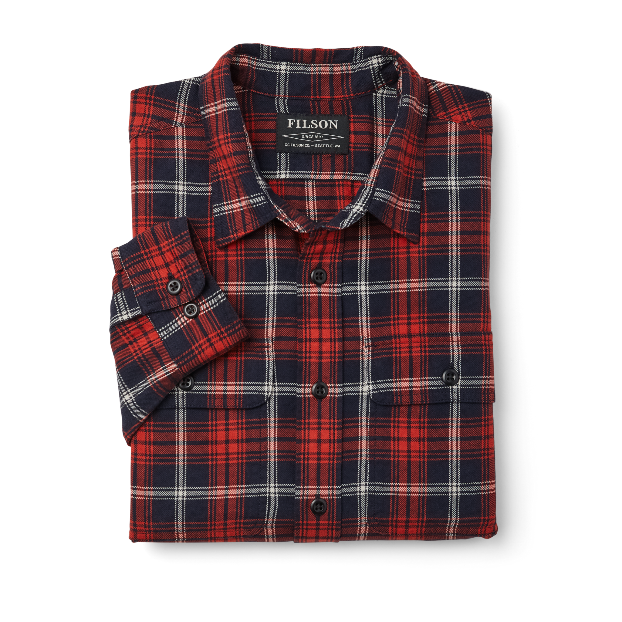 Scout Shirt - Navy/red/white Plaid - Image 3