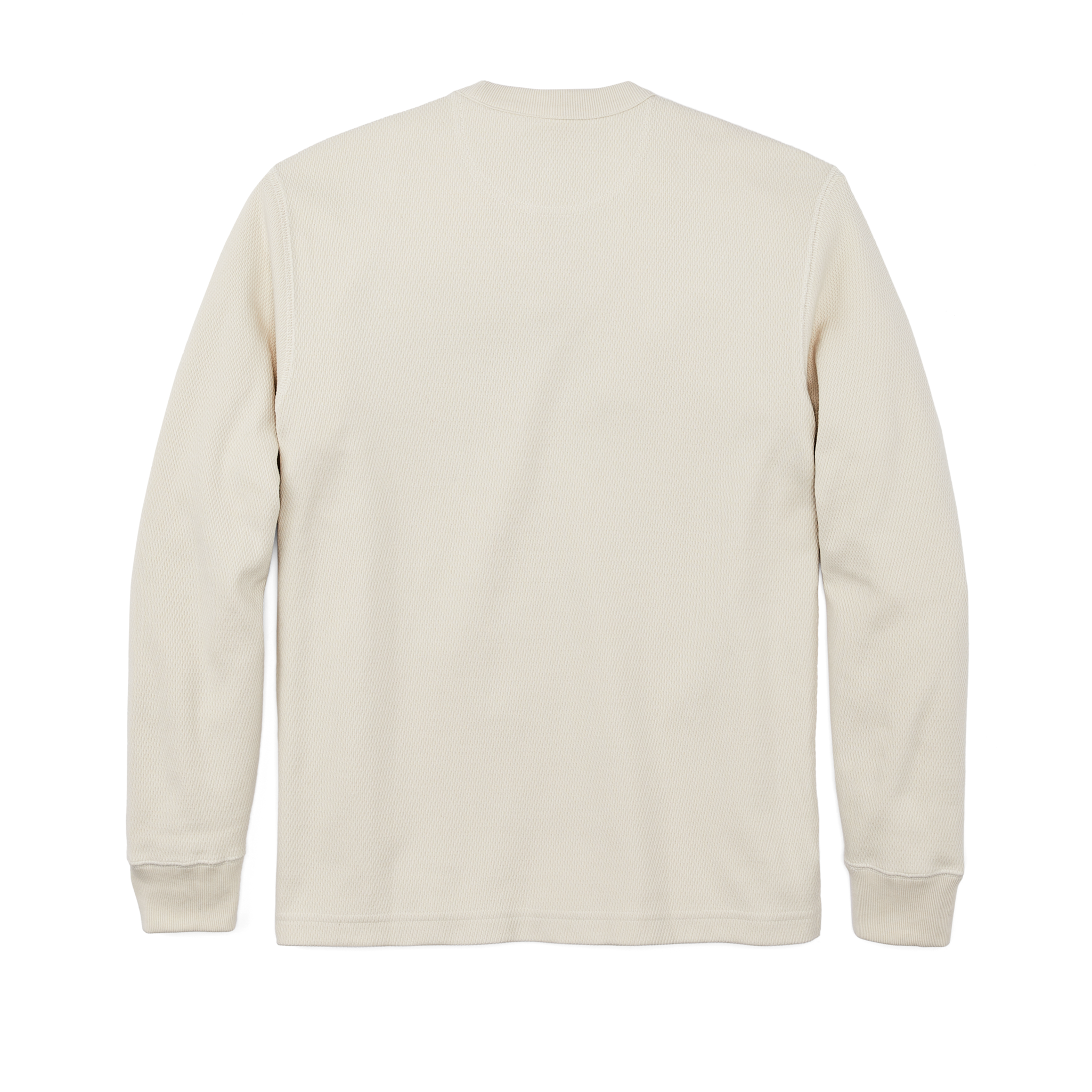 Waffle Knit Thermal Crewneck - Sand - Image 3