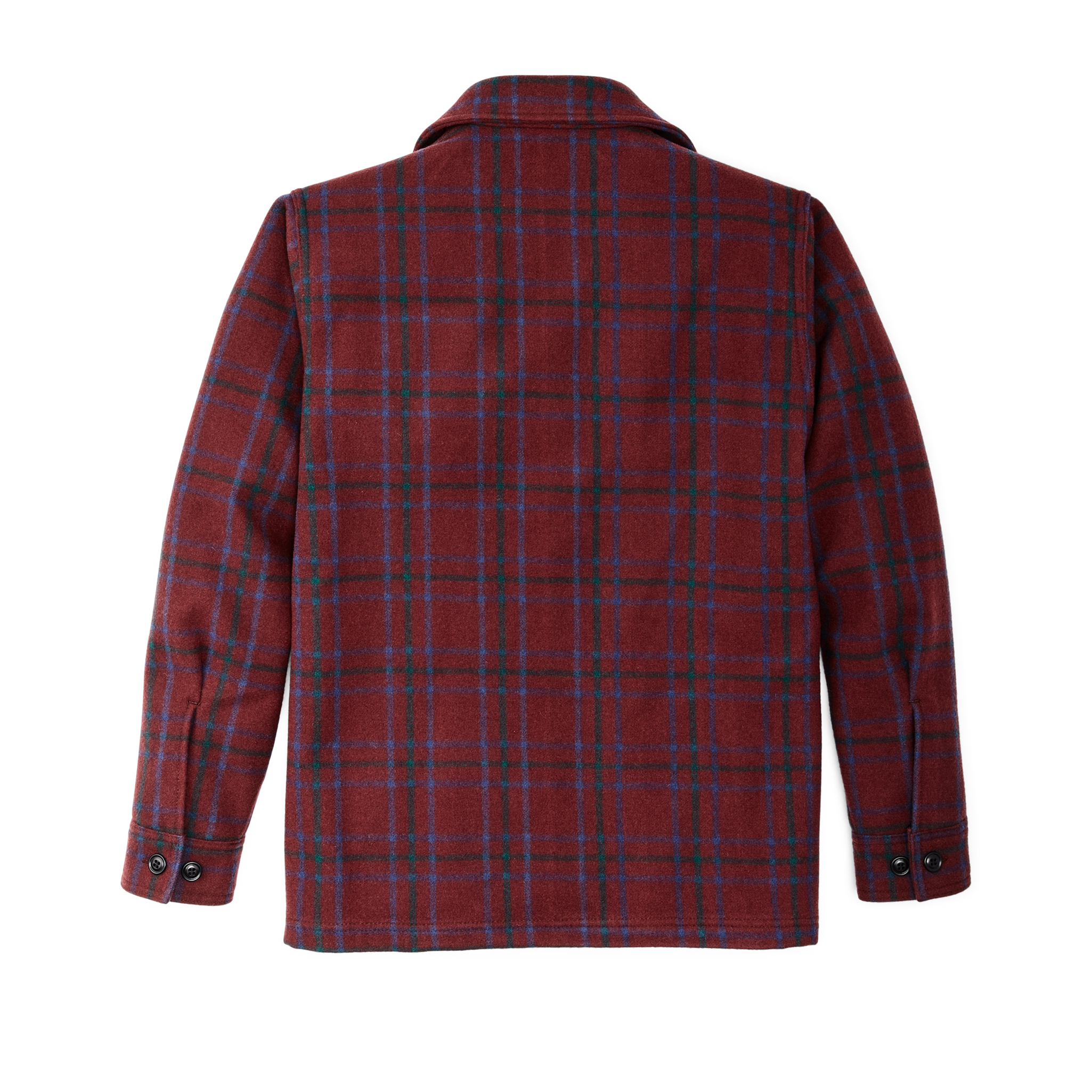 Seattle Wool Jac-shirt - Deep Red Blue Green - Image 2