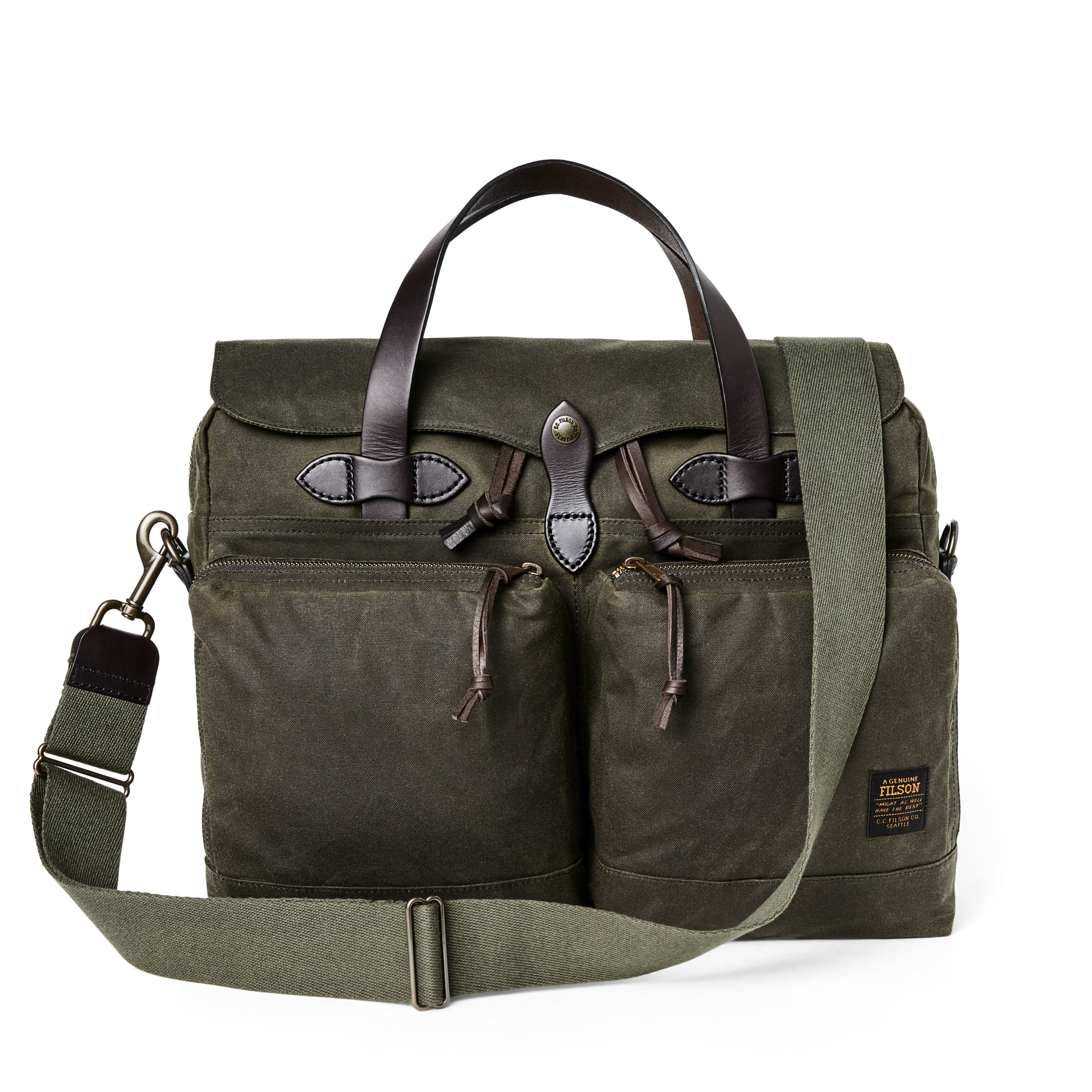 24 Hour Tin Cloth Briefcase - Otter Green