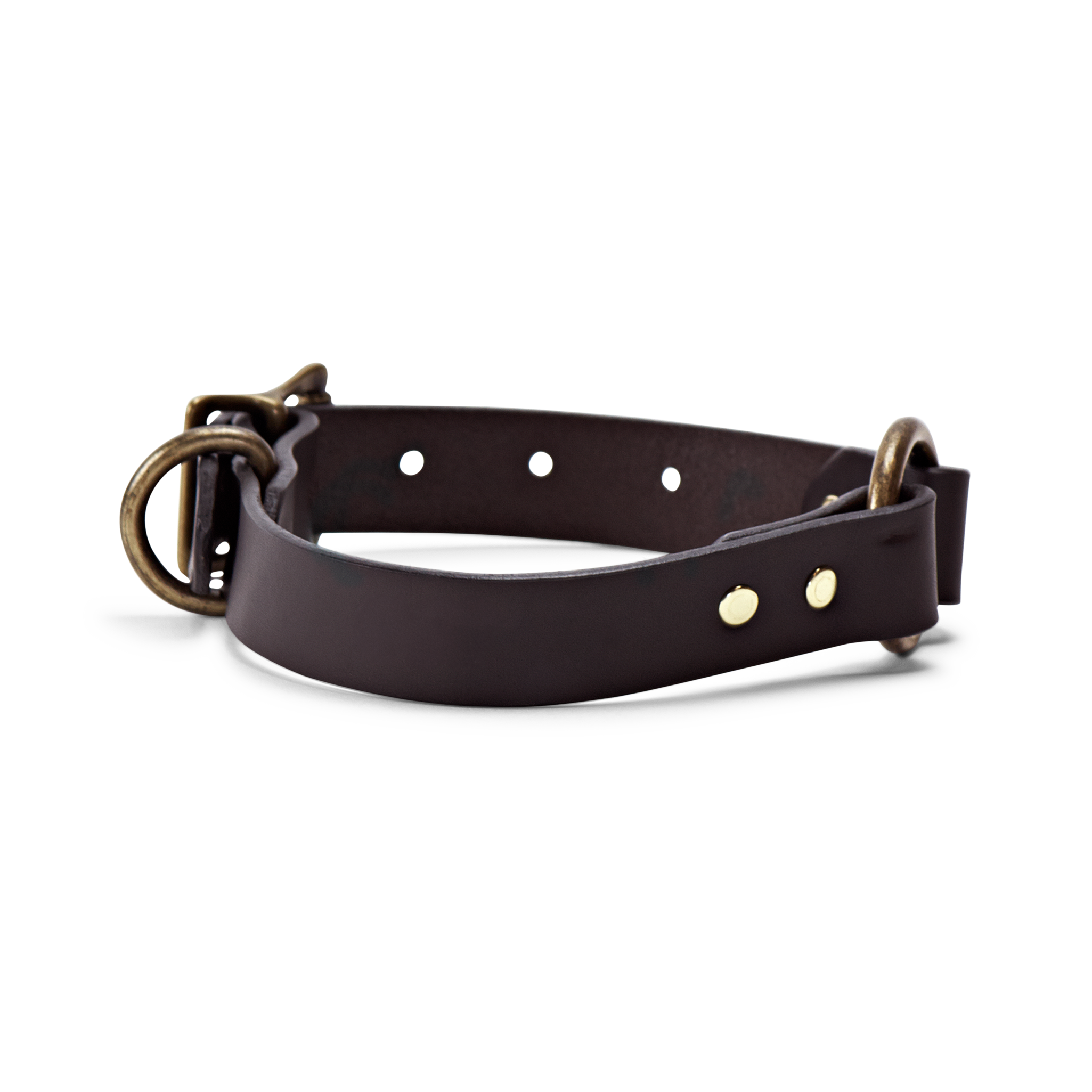 Bridle Leather Dog Collar - Brown