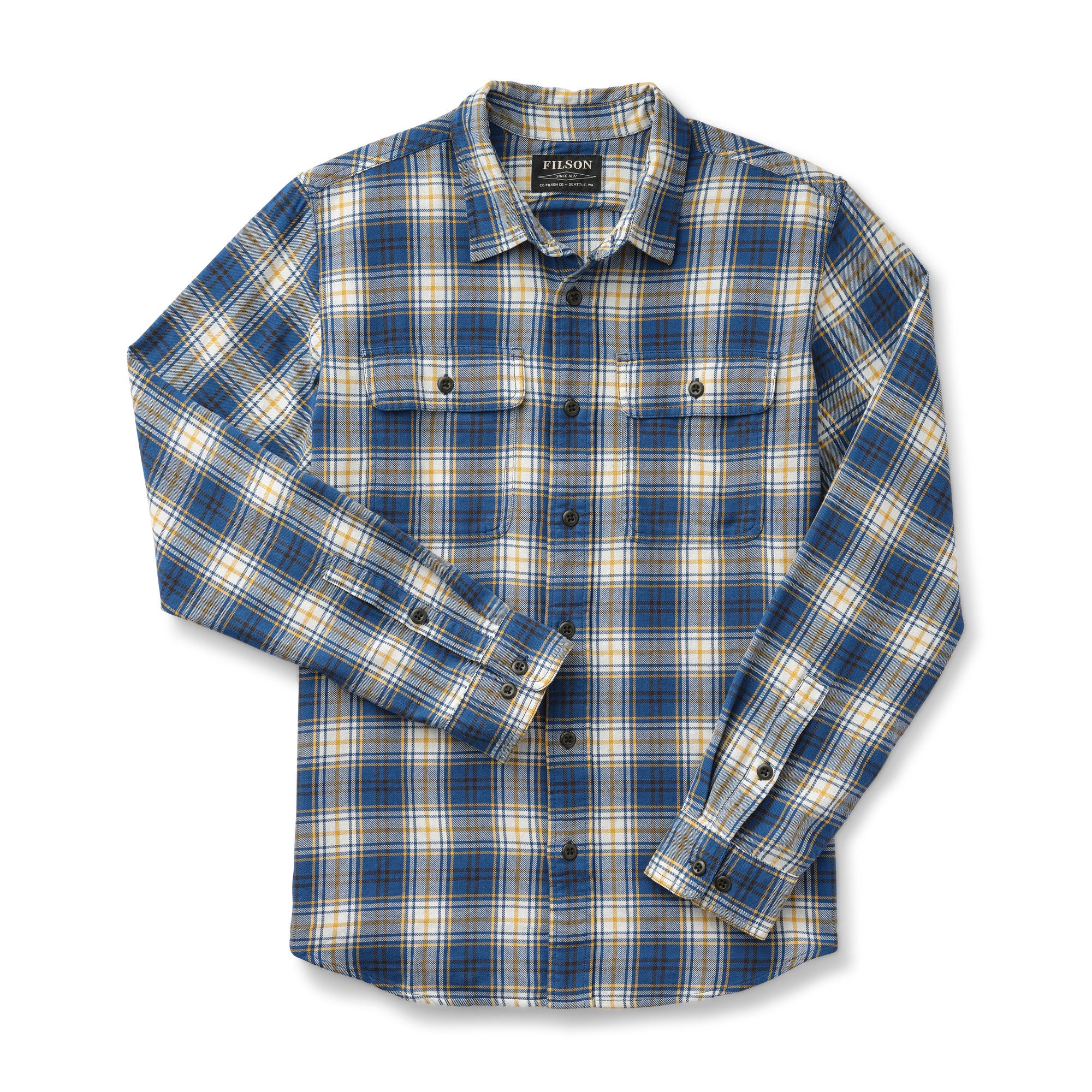 Scout Shirt - Blue/gold/white Plaid