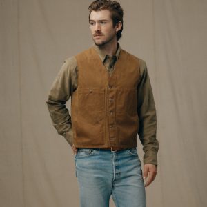 Oil Tin Cloth Vest - Dark Tan