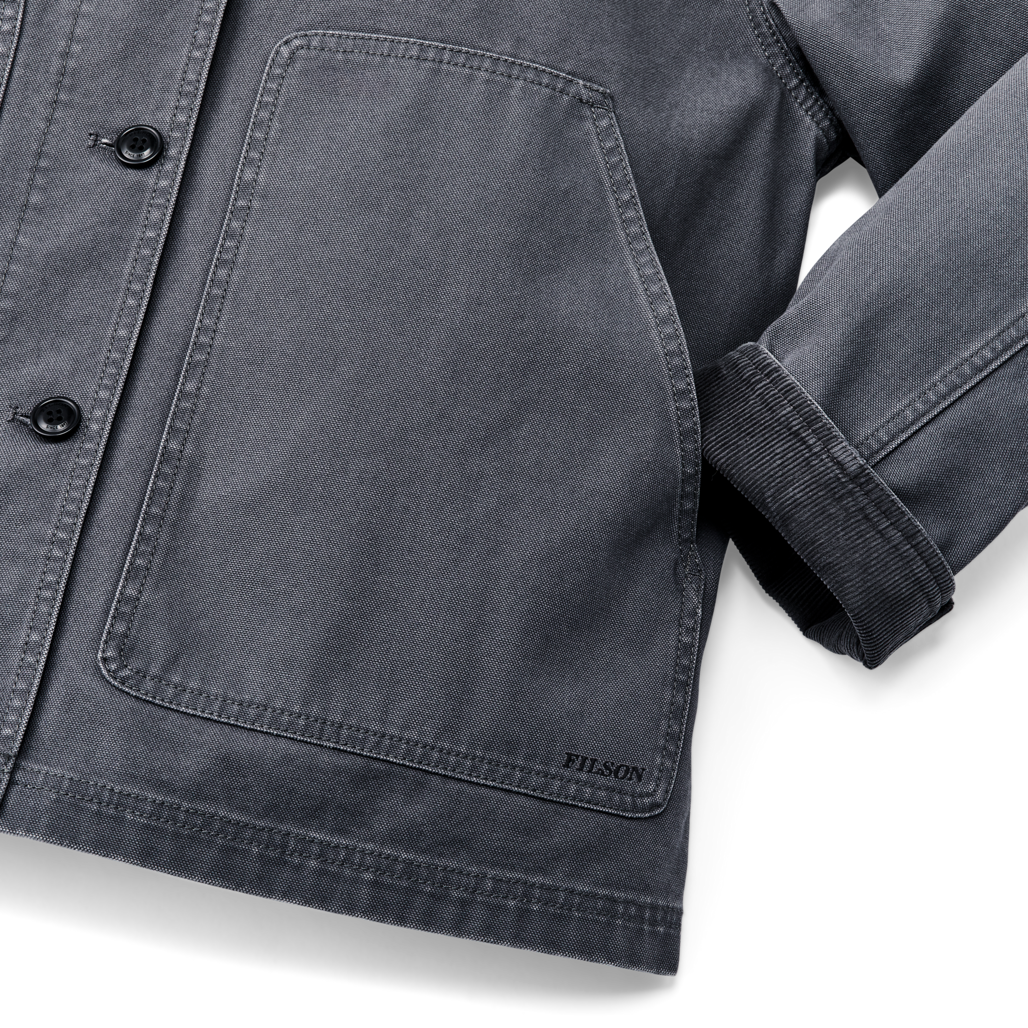 Women's Canvas Barn Coat - Storm Blue - Image 6