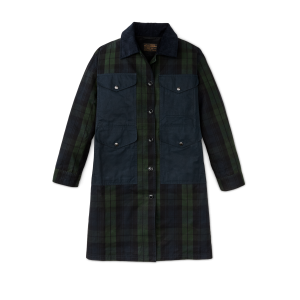 Women's Dry Waxed Long Cruiser - Black / Green Plaid