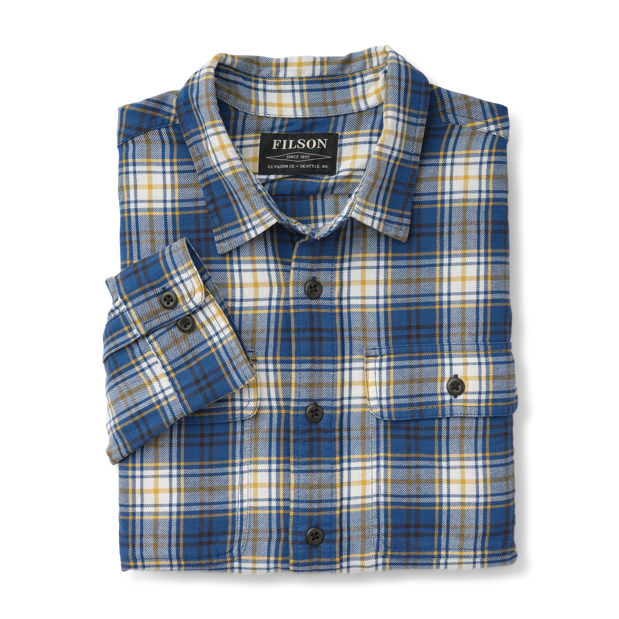 Scout Shirt - Blue/gold/white Plaid - Image 5