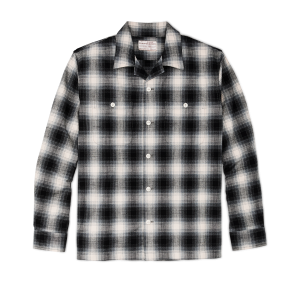 Elk Heights Camp Shirt - Black / Gray Shadow Plaid