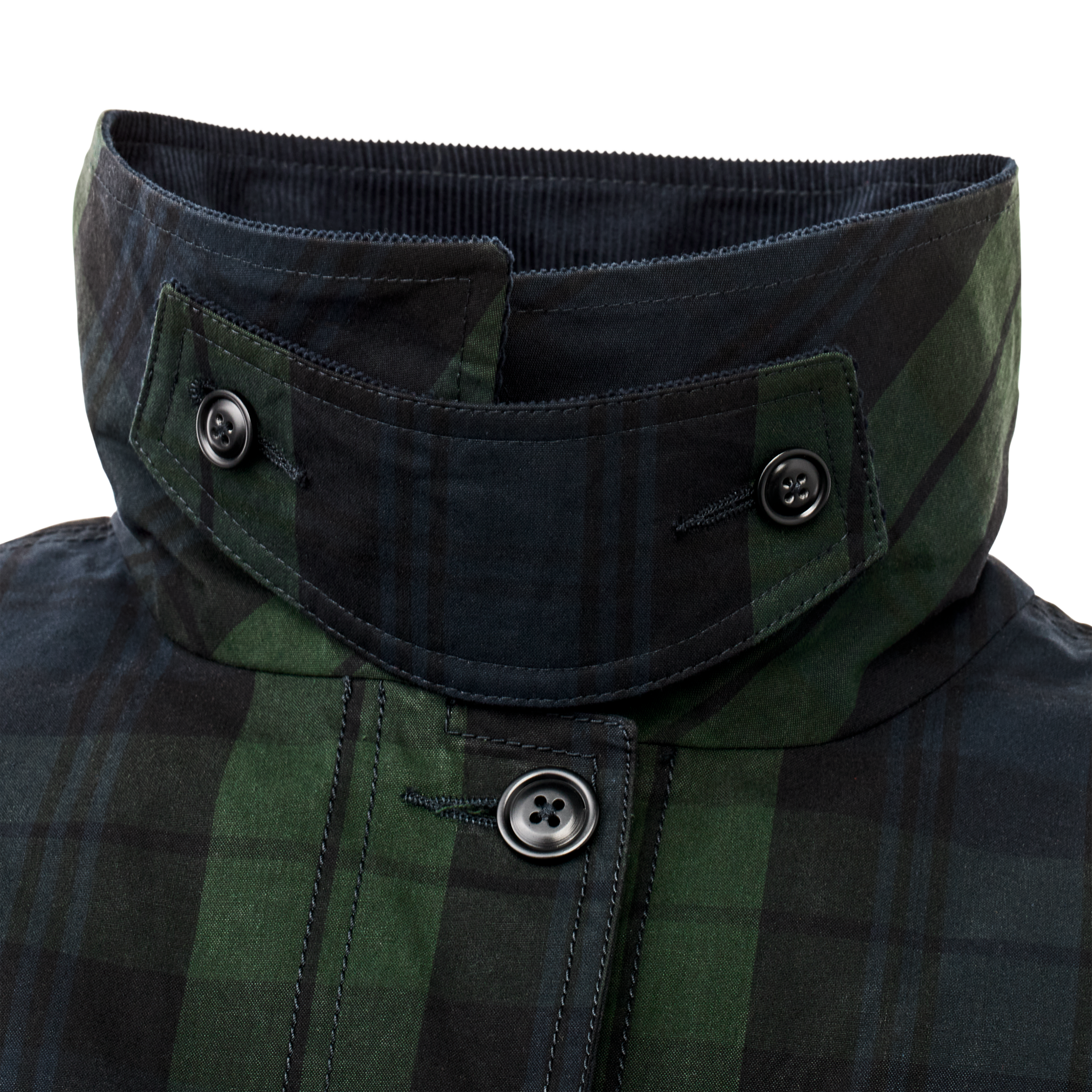 Women's Dry Waxed Long Cruiser - Black / Green Plaid - Image 5